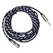 Audio AUX Extension Cable, iKross 10 Feet Braided Sleeve jacket 3.5mm Male To 3.5mm Female Extension Stereo Audio Cable - Black / Blue for iPhone, iPod, Smartphone, Tablets and MP3 Players