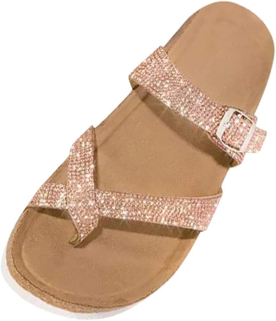 rhinestone flat mules