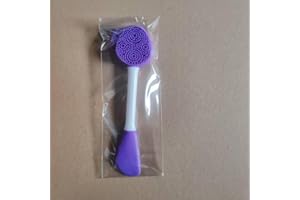 Dual End Silicone Facial Cleansing Knife Shape Brush Gentle Exfoliating Tool Purple