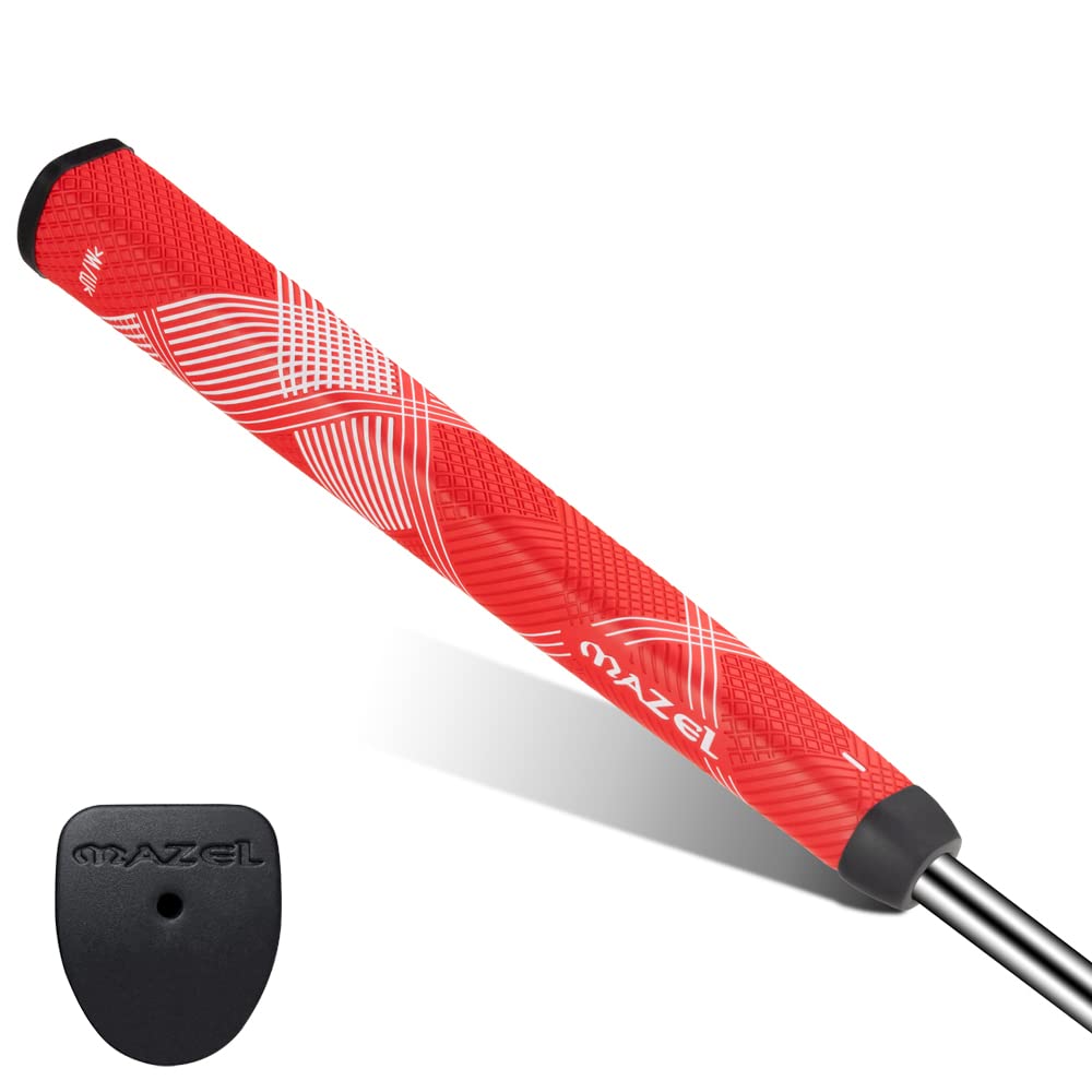 MAZEL Ultra Light Golf Putter Grip for Men, Non-Slip Pattern, Comfortable Feel and Excellent Push for Golfer (Red)