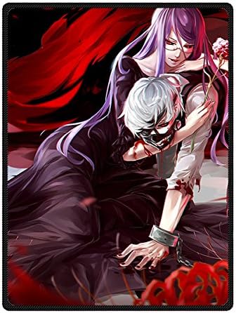 Custom Gifts Japanese Anime Tokyo Ghoul Fleece Throw Blanket Queen Size 58" x 80"
