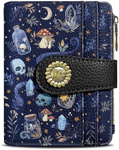 Amazon.com: Mayski Goth Skull Garden Gothic Small RFID Wallet