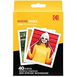 Kodak 3.5x4.25 inch Premium Zink Print Photo Paper (40 Sheets) Compatible with Kodak Smile Classic Instant Camera