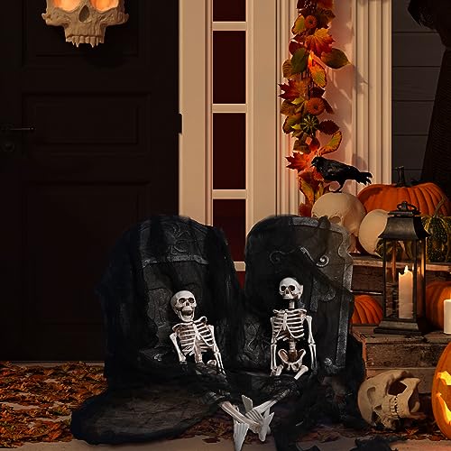 4 Tissus Effrayants Noirs Halloween – 76 X 183 Cm, Coton/polyester, Pour Décorations Intérieur/extérieur