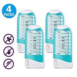 Shootingstar Electronic Bug Zapper, Mosquito Zapper Indoor, Mosquito Trap and Killer, Gnat Trap for Flying Gnats, Mosquitoes and Fruit Flies（4 Packs）