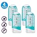 Shootingstar Electronic Bug Zapper, Mosquito Trap and Killer Insect Killer Lamp, Mosquito Zapper Indoor, Gnat Trap for Flying Gnats, Mosquitoes and Fruit Flies(4 Pack)