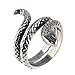 Beauty7 Adjustable Gothic Punk Rock Retro Style Snake Venom Coil Open Cocktail Ring Men
