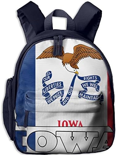 Iowa State Flag In The Outline Map Children School Backpack Cute Schoolbag For Primary Students Kids Shoulder Bag