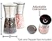 Premium Stainless Steel Salt and Pepper Grinder Set With Stand - Salt and Pepper Shakers with Adjustable Coarseness - Salt Grinders and Pepper Mill Shaker Mills Set
