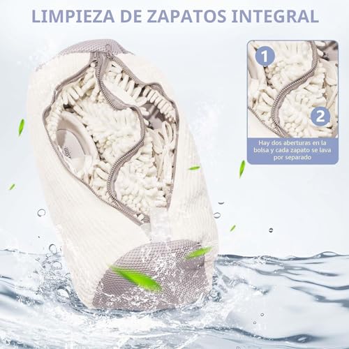 Shoe Washing Bag Machine Reusable Double Zipper Laundry Cleaning Shoe Bag for Washing Clothes Mesh Bag for Sneaker Cleaning
