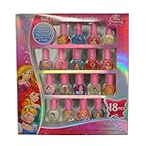 Disney Princess Nail Polish Set Popular 18 Pcs Non-toxic in Window Box