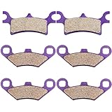 ECCPP Kevlar Carbon Fiber Brake Pads Motorcycle Replacement Front and Rear Braking Pad Kits for 2005-2007 Polaris 800 Sportsman EFI