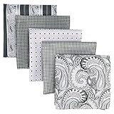 SHLAX&WING 5 Pieces Assorted Mens Silk Pocket