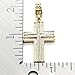 Mens Gold Tone Stardust Two Cross Thick Pendant Hip-hop 4mm 24