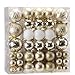 Sea Team 125-Pack Shatterproof Gold Christmas Ball Ornaments Set, Assorted Multi-Sized Hanging Baubles, Xmas Tree Decorations, Seasonal Décor for Holiday Wreath Garland, Hooks Included