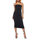 Forever 21 Womens Ruched Bodycon Midi Dress