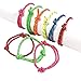 Kicko Rope Friendship Bracelets - Pack of 12 - Fits Most Wrists - Assorted Colors Nylon Friendship Bracelets - for Kids and Adults Beauty, Fashion, Party Favors, Prize