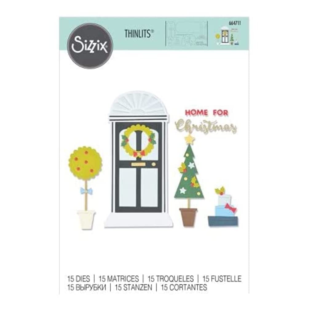 Sizzix Christmas Thinlits Die Set Home for Christmas