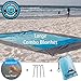 Beach Blanket Sand Proof, Sand Free and Waterproof Combined - Extra Large Outdoor Beach Mat/Sand Mat, Quick Drying and Washable, Lightweight & Durable, Big Blanket and Compact(6.6' X 7.2', Blue)