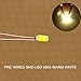 C0603WM 20pcs Pre-soldered Micro 0.1mm Copper Wired Warm White SMD Led 0603