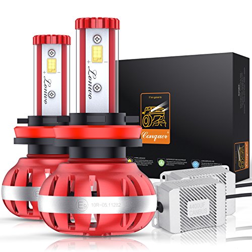 Conquer LED Headlight Conversion Kits 60W 7200Lm High Power CREE LED Headlight bulbs – H11(H8,H9) 6000K Cool White – 2 Yr Warranty
