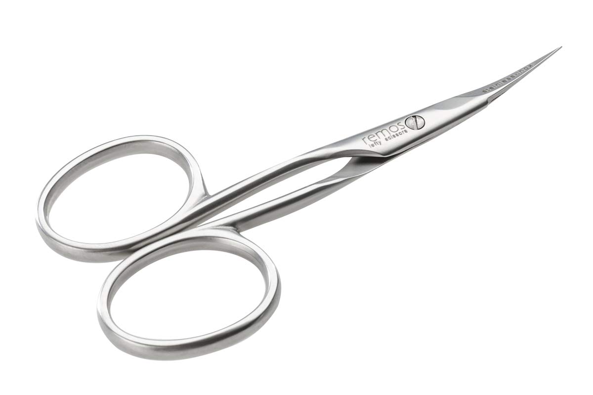 REMOS Cuticle Scissors for Left-handers - Stainless Steel [INOX] - 9.5 cm