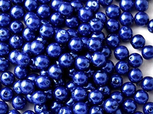 50pcs Czech Glass Pearl Beads ESTRELA Round 6 mm Pastel Blue