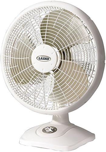 Lasko 16" ENERGY EFFICIENT PREMIUM Desktop Fan with Widespread 90° Oscillation Option, 3 Speeds and &amp; Convenient Carry Handle