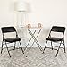 Flash Furniture Hercules Series Metal Folding Chairs for Parties and Weddings, Commercial Event Chairs with Padded Seats, 300-lb. Static Weight Capacity, Set of 4, Black