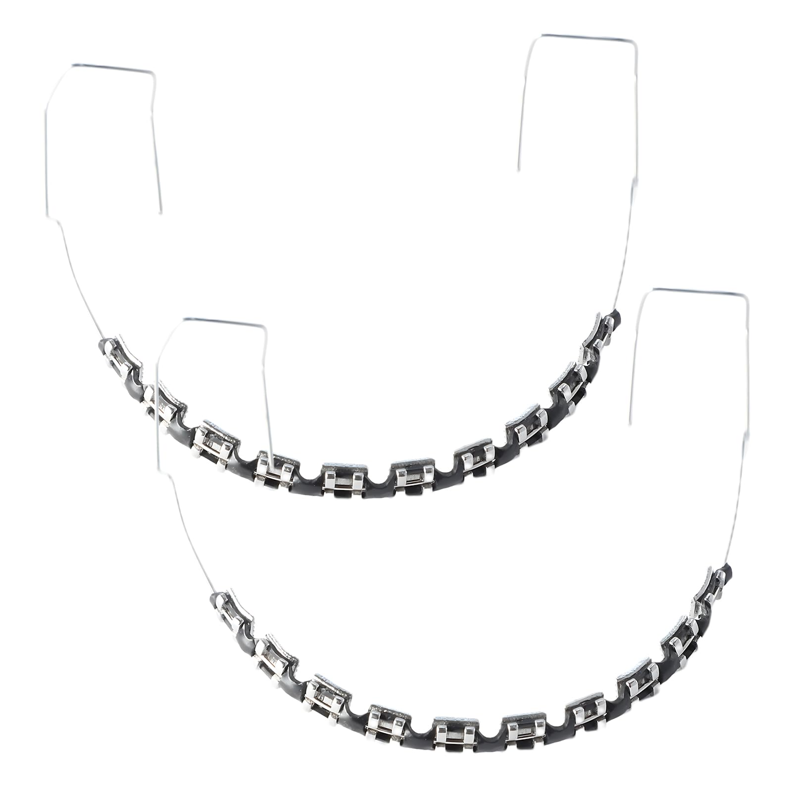Photo 1 of 1 Pair of Temporary Tooth Decoration, Teeth Retainer Practical Brackets para Dientes Sturdy Retenedores de Dientes Ortodoncia Props for Dental Students to Practice (Black)