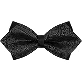 Luckyvestir Men's Bow Ties, Pre-Tied Adjustable Pointed Bowties Diamond Tip Bow Tie for Men Gentleman