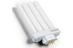 24 Nha&FACA FML27 Fluorescent Light Bulbs FML Lamp 27 Watt Replacement Grow Light Bulbs, Energy Efficient FML Lamp for Desk, Office, Reading, and Study Lamps – GX10Q-4 Base, Daylight 6500K (Pack 1)