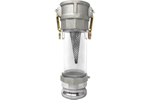 Gloxco 2" in-line Camlock Polycarbonate Sight Glass and Strainer Assembly (CAM-20-SGST-PCAL)