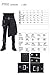 Devil Fashion Men Trouers with Kilt Holes Gothic Detachable Slim Casual Pants (L) Black