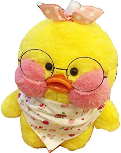 Peitero South Korean net red hyaluronic small yellow duck plush doll toy duck gift,30cm