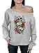 Awkwardstyles Three Sugar Skulls and Roses Off The Shoulder Oversized Sweatshirt + Sticker Gift