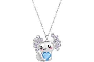 M&Ostyle Cute Axolotl Necklace for Girls Boys Crystal Pendant Necklaces Gifts Jewelry Gifts for Girls Daughter Boys Son Granddaughter Niece Birthday Christmas Graduation Gift