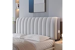 BLLMTEAR Headboard Covers Slipcover, Stretch Bed Headboard Covers, Small Square Jacquard Dustproof Protector Cover for Upholstered Headboard (Milk White, Queen Headboard Length ( Color : #13 , Size : King:200c