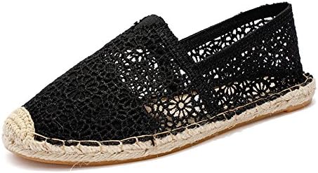 POUGNY Women's Lace Casual Breathable bobs Flats Shoes