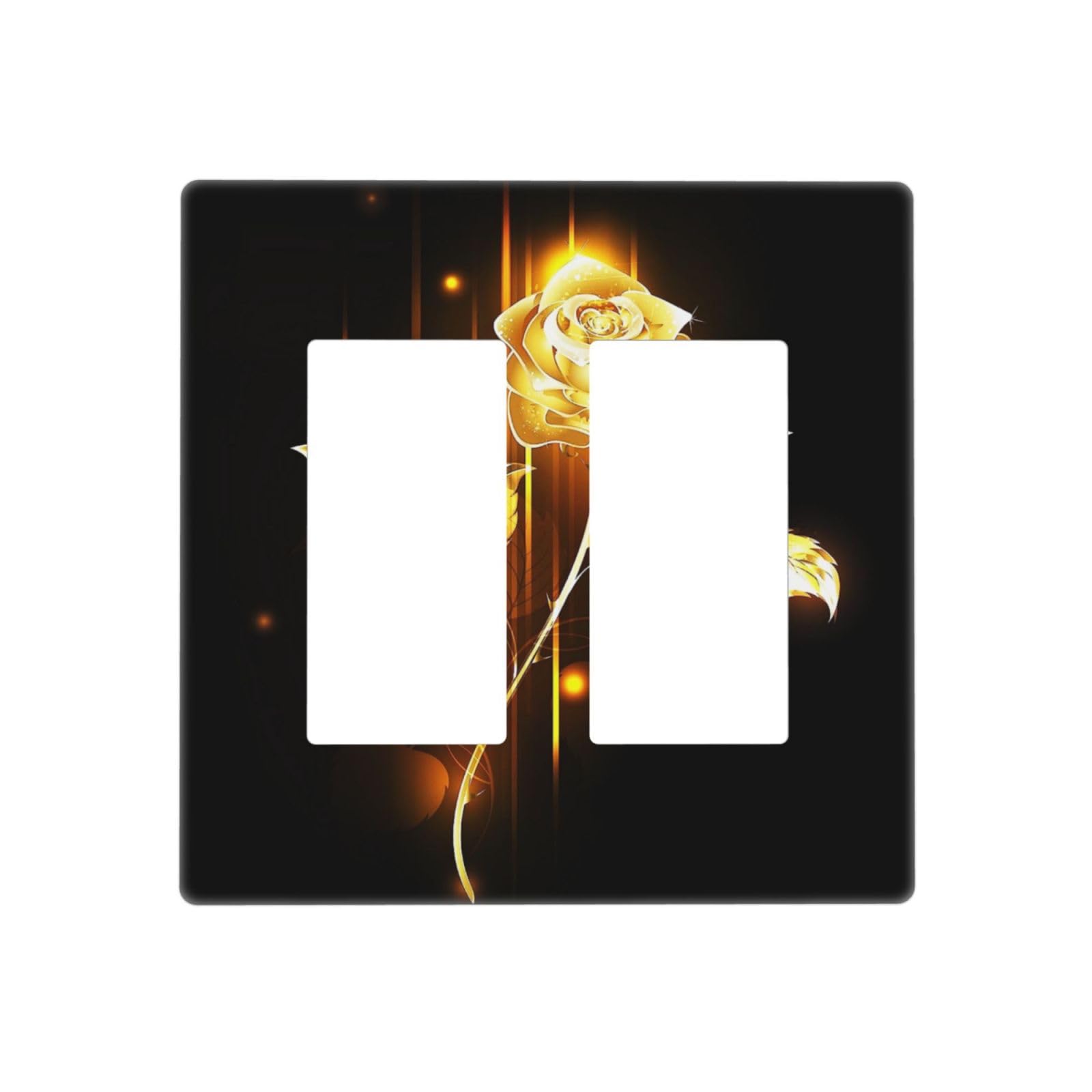 2 Gang Double Decora/GFCI Device Wall Plate Black