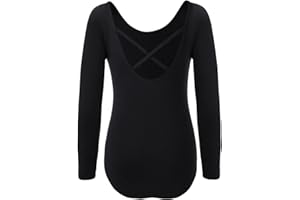 EASTBUDDY Girls Ballet Leotard for Dance Toddler Gymnastics Leotards Long Sleeve Bodysuit Outfits 3-12 Years