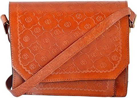 7 Inch tall cross body Hide Original Grain Leather For Your Kindle Smart Phone Tab A Unisex Handcrafted with magnatic closure