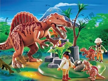 playmobil spinosaurus with baby