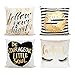 Decor MI Just Pillowcase Bronzing Flannel Throw Pillow Covers Gold Letter Lips Pattern Design with Zipper Home Decor for Sofa Slipcover Decorative 18x18 inch Set of 4 primary