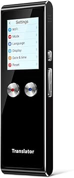 Amazon Com Banma Tech 2020 Wifi Traduccion Muama Enence Lcd Instantanea En Tiempo Real Voz 70 Idiomas Traductor Negro M Electronics