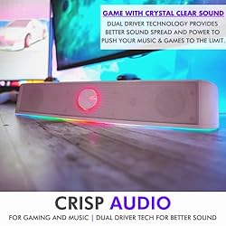 Tilted Nation Computer Soundbar for Desktop - USB