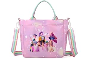For Demon Hunters crossbody bag, For Korean idol,also a shoulder bag, features a cartoon pattern design. (Pink)