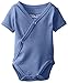 L'ovedbaby Unisex-Baby Newborn Organic Short-Sleeve Kimono Bodysuit, Slate, 3-6 Months