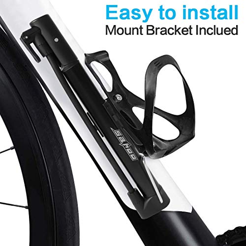 Chanurae Bike Pump Bicycle Pump,120 PSI Floor Standing Bike Pump,Super Fast Tyre Inflation Compatible with Universal Presta and Schrader Valve Frame Mounted Air Pump for Road,Mountain and BMX Bikes