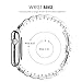 MoKo Band for Apple Watch Series 1 Series 2, Stainless Steel Metal Replacement Smart Watch Strap Bracelet for iWatch 38mm 2015 & 2016 All Models - SILVER (Not Fit iWatch 42mm)